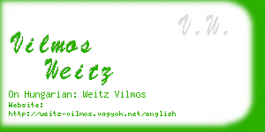 vilmos weitz business card